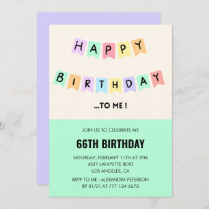 Invitation Amusant Joyeux Humour d'anniversaire 66e anniversa