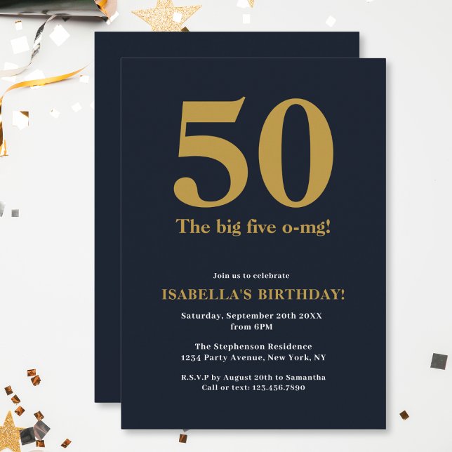 Invitation Amusant Les Grands Cinq O MG Humoristique Annivers (Créateur téléchargé)
