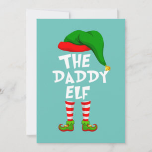 Invitation Amusant Matching Famille Noël The Daddy Elf