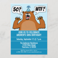 Amusant Ours WTF Anniversaire spécifique à l'âge