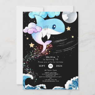 Invitation Amusant personnalisé requin de Boho Anniversaire