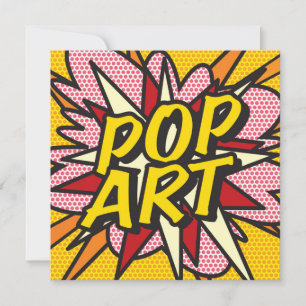 Invitation Amusant POP ART de bande dessinée rétro