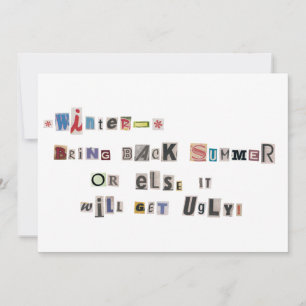 Invitation Amusant Ramener Ransom Été Note Collage