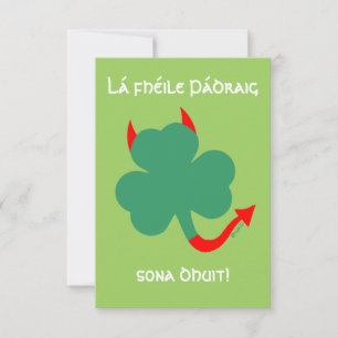 Invitation Amusant Shamrock Bonne Saint Patrick Joyeuse Journ