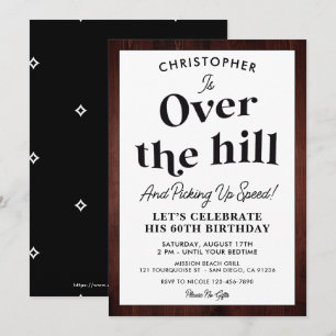 Invitation Amusant sur la colline N'importe quel âge fête d'a