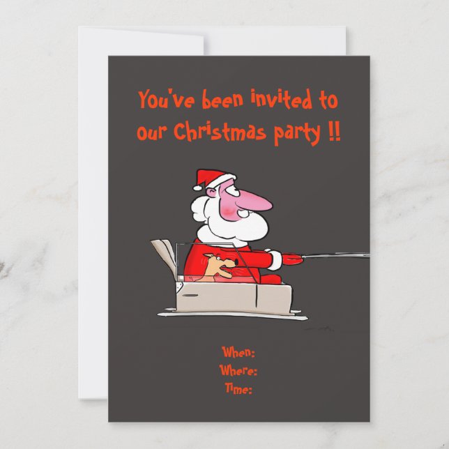 Invitation amusante à la fête de Noël (Devant)