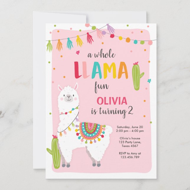 Invitation amusante à l'anniversaire de tout le la (Devant)