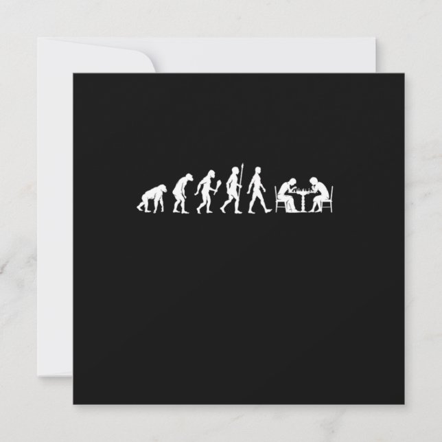 Invitation Amusante Chess Evolution Chess Player Idée cadeau (Devant)