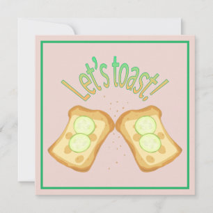 Invitation amusante de toasts