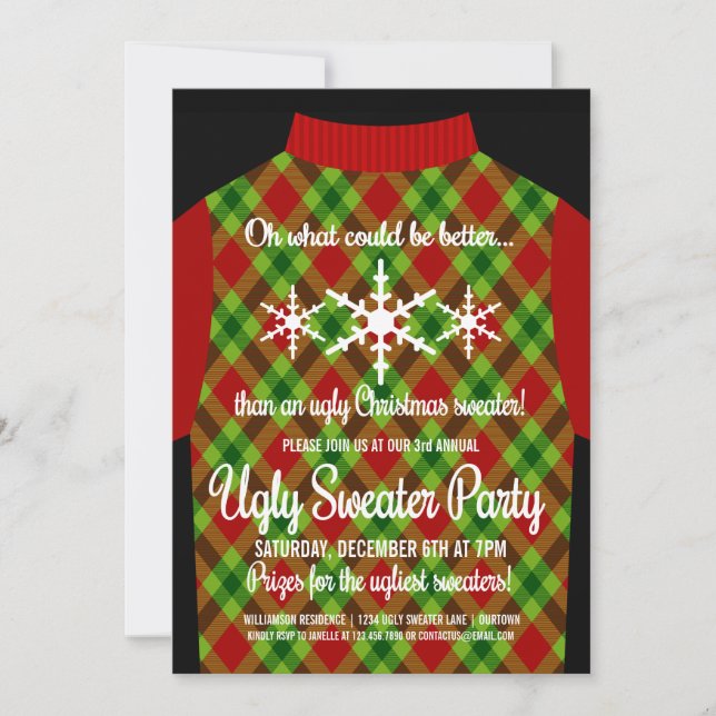 Invitation Amusante Fausse Fête de Noël (Devant)