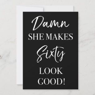 Invitation Amusante fête du 60e anniversaire