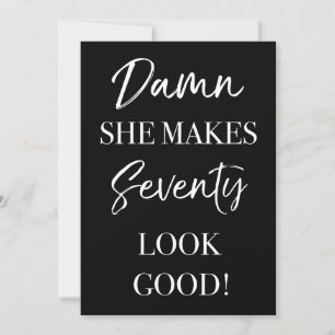 Invitation Amusante fête du 70e anniversaire