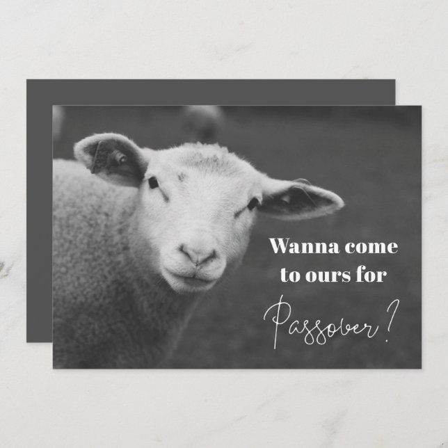 Invitation amusante pour Pâque (Devant / Derrière)