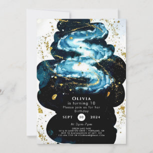Invitation Amusants Comet Space Anniversaire