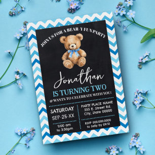 Invitation Amusants Ours Fête Anniversaire Teddy Ours