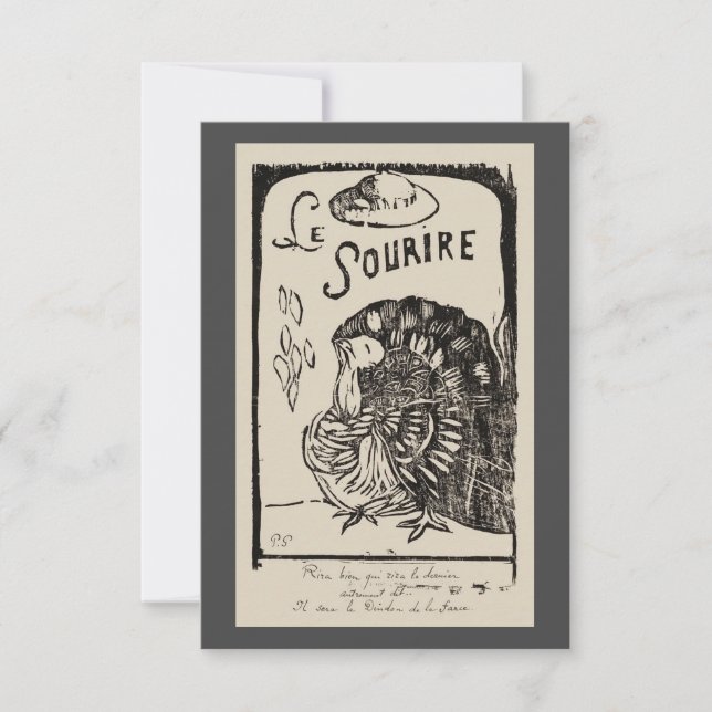 Invitation Amusants Vintages Thanksgiving Turquie Amical (Devant)