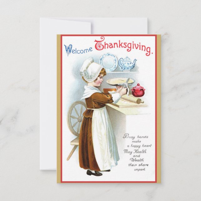 Invitation Amusants Vintages Thanksgiving Turquie Amical (Devant)