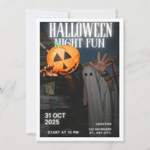 Invitation Amusement de la nuit d'Halloween 