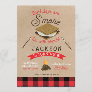 Invitation Amusement de S'mores avec l'anniversaire de