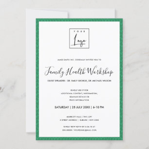 INVITATION AMUSER BRIGHT GREEN DOODLE VOTRE ATELIER LOGO ÉVÉN