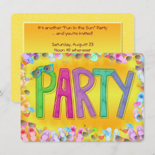 Invitation Amusez-vous à la fête du soleil