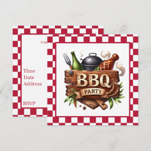 Invitation Amusez-vous à n'importe quel but BBQ party
