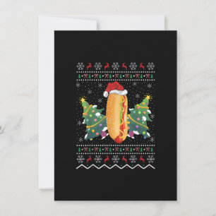 Invitation Amusing amateur de plats de hot-dog Noël détestabl