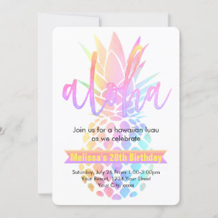 Invitation ananas fête d'anniversaire