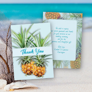 Invitation Ananas Merci Nouveaux mariés Couple