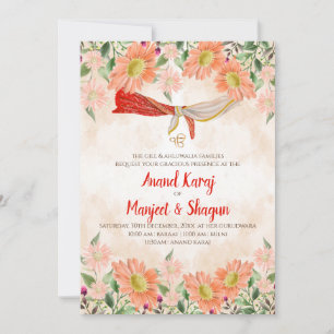 Invitation Anand Karaj et cartes de mariage sikh