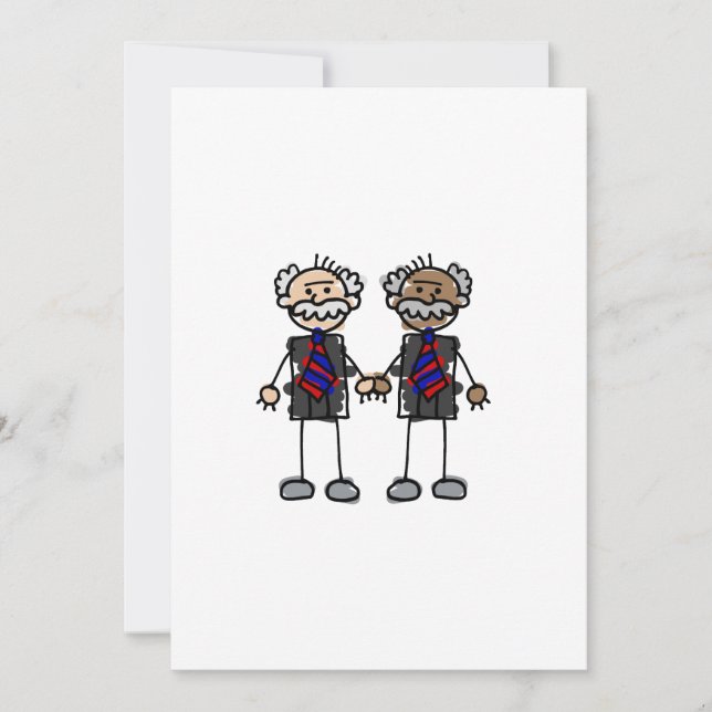 Invitation Ancien couple interracial (Devant)