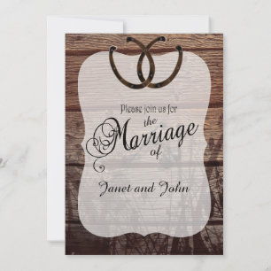 Invitation Ancien Mariage campagnard