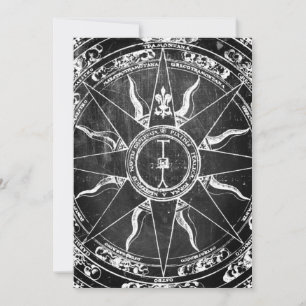 Invitation Ancien Rose Compass