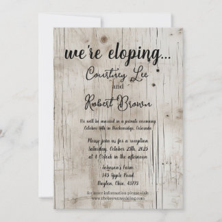 Invitation Ancienne Elopement Birchwood