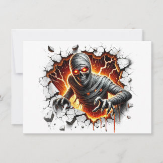 Invitation Ancienne et Terrifiante Momie Squelette Fait irrup