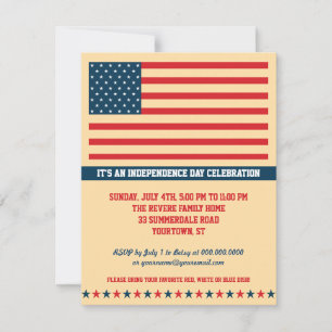 Invitation Ancienne fête de l'indépendance de la gloire Verti