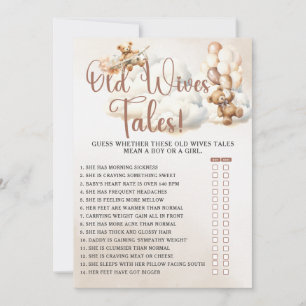 Invitation ANCIENNES ÉPOQUES TAILLES Baby shower Jeu mignonne