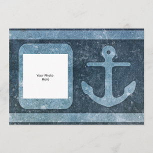Invitation Ancre Bleue Ajouter Texte/Photo