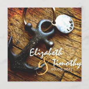 Invitation Ancre de l'Faire-part de mariage d'amour