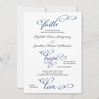 Invitation Ancre du navire Foi Espérance Mariage de script d'