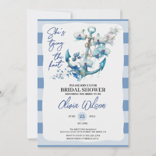 Invitation Ancre Jouer le noeud Fête des mariées nautique