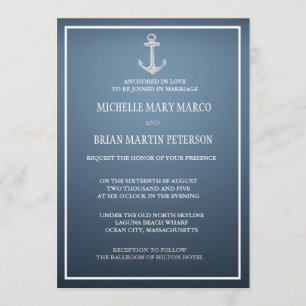 Invitation ANCRE l Destination nautique Thème Mariage Invit
