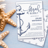 Ancre nautique Brunch Bubbly Fête des mariées blan