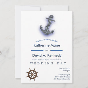 Invitation Ancre nautique Fabuleux Mariage de voile