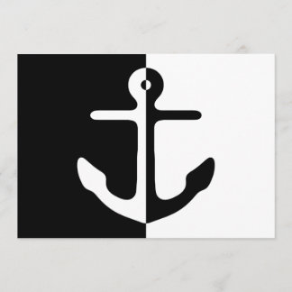 Invitation Ancre noire et blanche de clivage