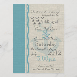 Invitation Ancre Rustique Mariage nautique