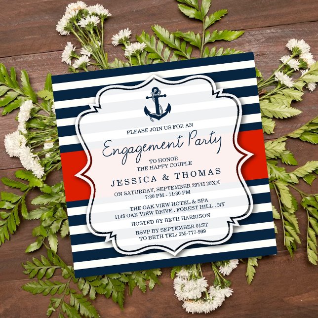 Invitation Ancres nautiques de la Marine (Créateur téléchargé)