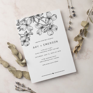 Invitation Anemone Bouquet Mariage