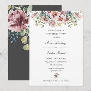 Invitation Anemone Dark Grey Botanical Engagement