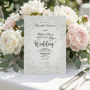 Invitation Ange Cherubin Baroque Vintage avec Violon